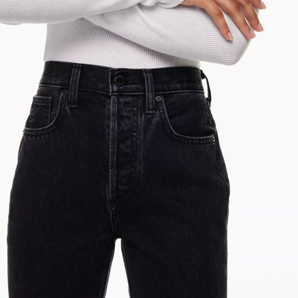Aritzia Denim Forum The Dillon High Rise Slim Fit Jeans Black Size 28 - Picture 3 of 10